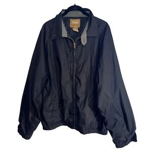 Haggar Generations Black Zip Up Jacket Men's Size M Lightweight Casual Outerwear